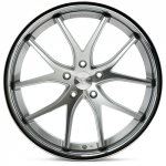 Ferrada FR2 Wheels Gloss silver with machined face and polished lip 2005-2024 Mustang GT/V6/EcoBoost + Brembo 